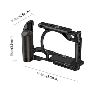 For Nikon ZR PULUZ Wood Handle Metal Camera Cage Expansion Frame (Black) (Black)