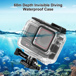 For Insta360 Ace Pro / Pro 2 PULUZ 60m Underwater Waterproof Housing Case with Base Adapter & Screw (Transparent) For Insta360 Ace Pro / Pro 2 PULUZ 60m Underwater Waterproof Housing Case with Base Adapter & Screw (Transparent)