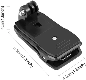 PULUZ 4 in 1 360 Degree Rotating Backpack Hat QR Clip Rec-mounts with Phone Clamp Kit PULUZ 4 in 1 360 Degree Rotating Backpack Hat QR Clip Rec-mounts with Phone Clamp Kit