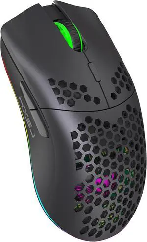 HXSJ T66 7 Keys Colorful Lighting Programmable Gaming Wireless Mouse