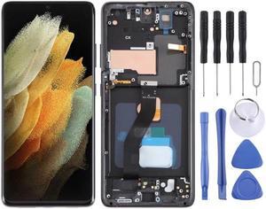 OLED LCD Screen For Samsung Galaxy S21 Ultra 5G SM-G998B Digitizer Full Assembly with Frame, Display Size: 6.78 inch(Black)