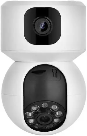 YT66 Dual 2MP Wireless Smart PTZ Camera, Plug:US Plug