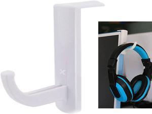 Universal Headphone Hanger PC Monitor Desk Headset Stand Holder Hook(White)