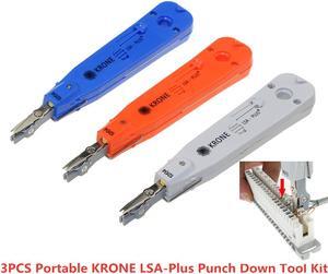 3PCS Portable KRONE LSA-Plus Punch Down Tool Kit For Telecom Phone Wire RJ11 Ethernet LAN Network Tool Pliers Cat5 RJ45 Cable 18cm Long
