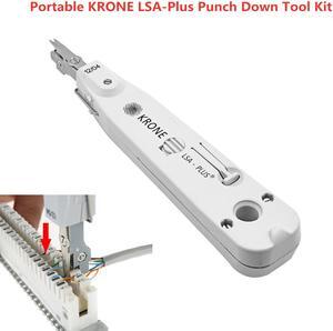 Krone Lsa-plus Telecom Phone Wire Cable tester tracker RJ11 RJ45 Punch Down Network Tool Kit Pliers crimper Blue 18cm Long