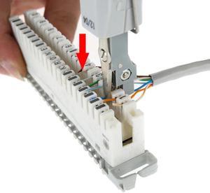 Krone Lsa-plus Telecom Phone Wire Cable tester tracker RJ11 RJ45 Punch Down Network Tool Pliers crimper Black 18cm Long