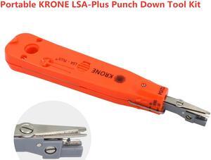 Krone Lsa-plus Telecom Phone Wire Cable tester tracker RJ11 RJ45 Punch Down Network Tool Kit Pliers Crimper Grey 18cm Long