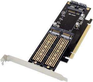 PCIE mSATA + M.2 B&M Key SSD NVMe Adapter 6Gb/s