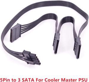 5Pin to 3 SATA Power Supply Cable for Cooler Master MWE V2 Gold V700 V850 V1000 V1200 V1300 Platinum