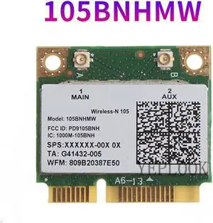 105BNHMW WiFi Card Wireless-N 105 Mini PCI-E 150Mbps 2.4GHz 802.11B/G/N WiFi Adapter