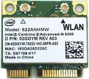 6200 622ANHMW MINI PCI-E 300Mbps Dual Band 2.4G/5GHz 2x2 Advanced-N Intel Wifi Card Network card
