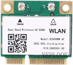WiFi Card Wireless-AC 8260 8260NGW AC8260 300Mbps+867Mbps Dual Band 2.4G/5Ghz 802.11AC 2x2 Bluetooth 4.2 Mini PCI-E Network Card
