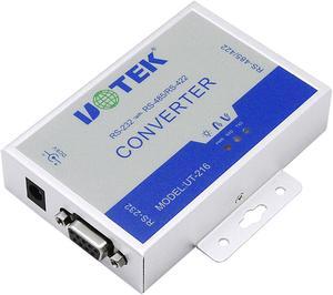 UTEK UT-216 RS232 to RS485/422 Converter with 600w Lightning Protection Active Industrial Automation Data Transmission with 6Pin