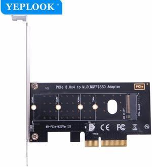 M Key M.2 NVMe NGFF to PCIe 3.0 Support X16 X8 X4 2230 2245 2260 2280 SSD Riser Adapter Full Speed Not for B Key (SATA)