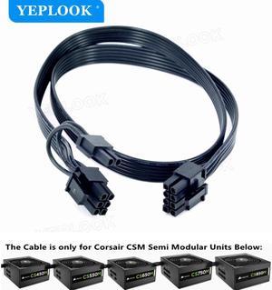 PCIe 8Pin to 8Pin 6+2Pin GPU Power Supply Cable For Corsair CSM Series Semi Modular Unit CS450M CS550M CS650M CS750M CS850M 60cm