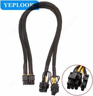 12Pin to Dual 8Pin(6+2Pin) PCIe 8Pin Sleeved Power Splitter Modular Cable for GPU 3080 3090 2060 Seasonic P-860 P-1000 X-1050