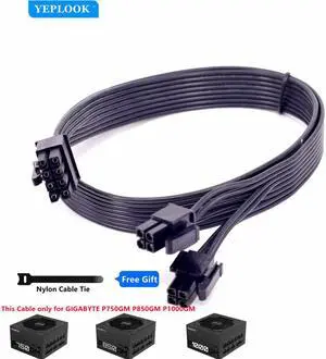CPU 8Pin to 8Pin (4+4Pin) Power Supply Cable 18AWG 60CM For GIGABYTE P750GM 750W, P850GM 850W, P1000GM 1000W Gold Fully Modular