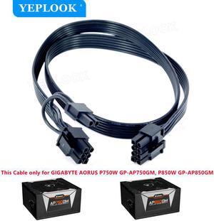 PCIe 8Pin to 8Pin 6+2Pin Single 8Pin GPU Cable 60CM For GIGABYTE AORUS P750W GP-AP750GM, P850W GP-AP850GM Gold Fully Modular