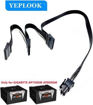 PCIe 6Pin to 3 SATA Hard Driver SSD Power Supply Cable For GIGABYTE AORUS P750W GP-AP750GM, P850W GP-AP850GM Gold Fully Modular