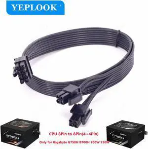 CPU 8Pin to 8Pin (4+4Pin) Power Supply Cable 12V ATX 18AWG 60CM For GIGABYTE 80Plus Gold Semi Modular B700H 700W, G750H 750W