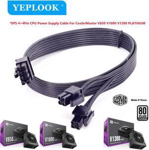 CPU Power Supply Cable 8Pin to 8Pin EPS 4+4Pin 60CM 18AWG For CoolerMaster V850 V1000 V1300 PLATINUM Full-Modular Power Supply