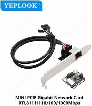 MINI PCIE 1G Lan Card Gigabit Network Card RJ45 10/100/1000Mbps Fast Ethernet High Speed Realtek RTL8111H Chipset for Desktop PC