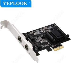 PCIe 1X 2.5G 2500Mbps Gigabit Ethernet Network Card 2 Port Electrical Interface For Computer Server Dual Chipset RT8125B+ASM1806