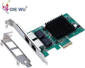 PCIe x1 Dual Port RJ45 10/100/1000Mbps Gigabit Network Server Adapter Card NIC Intel 82575/6 Chipset with Short Bracket TXA020