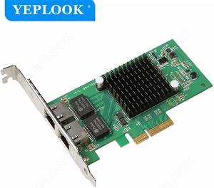 PCIe 4x Dual Port RJ45 10/100/1000Mbps Gigabit Ethernet Lan Card Desktop Server Network Adapter NIC Chipset Intel I350