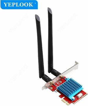 2 in 1 Wifi+Bluetooth PCIe 1x to M.2 NGFF WIFI Wireless Adapter Card 5Dbi For AX210 AX200 AC9260 AC8265 AC8260 AC7265 AC7260