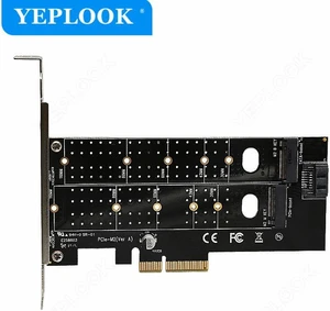 PCIe 4x to M.2 (M Key+B Key) NVMe SSD NGFF Riser Card SATA Port Expansion Converter Adapter For Gaming Mining BTC Chia TXB044 PCIe 4x to M.2 (M Key+B Key) NVMe SSD NGFF Riser Card SATA Port Expansion Converter Adapter For Gaming Mining BTC Chia TXB044