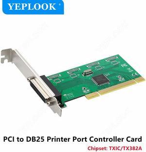 PCI to DB25 25Pin Parallel Port LPT Printer PCI to Parallel Expansion Card Adapter Controller Chipset TXIC/TX382A for Desktop PC