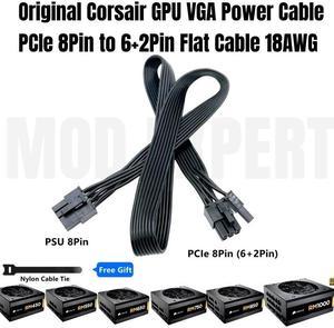 Original New PCIe 8Pin to 6+2Pin VGA GPU Power Cable for CORSAIR RM450 RM550 RM650 RM750 RM850 RM1000 Modular Power Supply 650mm