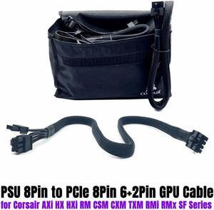 PSU 8Pin to PCIe 8Pin 6+2P GPU VGA Power Cable Sleeved for CORSAIR CX430 CX450 CX500 CX600 CX650 CX750 Bronze Modular Power Unit