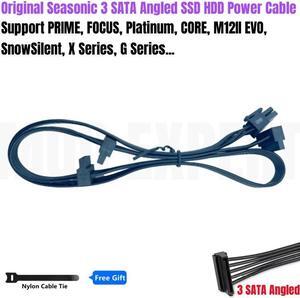 Original Seasonic 3 SATA Angled HDD SSD Power Cable for FOCUS SGX-750, SGX-650, SGX-550, SGX-500, SGX-450 Modular Power Supply