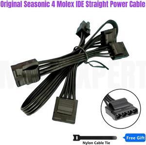 Original Seasonic 4 Molex IDE 4Pin Female Modular Power Cable for Seasonic FOCUS PLUS 1000W 850W 750W 650W 550W Platinum Power