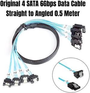 6PCS/Set SATA3.0 0.7Meter SAS 7Pin Male Straight 6Gbps Data Cable for BTC Mining, NAS, HDD Disk SSD, Optical Drive, Server Host