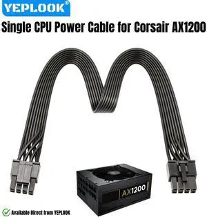YEPLOOK CPU Power Cable PSU 8Pin to 8Pin 4+4Pin EPS/ATX12V for Corsair AX1200 1200W Gold Modular Power, 60CM/ 23.6in/1.97ft 18AWG Flat Tinned Copper Cable YEPLOOK CPU Power Cable PSU 8Pin to 8Pin 4+4Pin EPS/ATX12V for Corsair AX1200 1200W Gold Modular Power, 60CM/ 23.6in/1.97ft 18AWG Flat Tinned Copper Cable