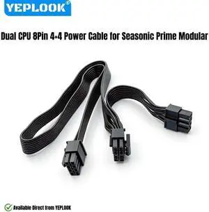 YEPLOOK Dual 4+4 EPS12V/ATX12V CPU Power Cable for Seasonic PRIME Titanium/Platinum/Gold/SNOWSILENT 1300W, 1000W, 850W, 750W, 650W, 550W YEPLOOK Dual 4+4 EPS12V/ATX12V CPU Power Cable for Seasonic PRIME Titanium/Platinum/Gold/SNOWSILENT 1300W, 1000W, 850W, 750W, 650W, 550W