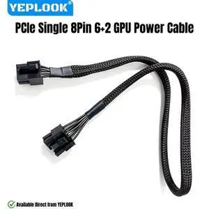 PCIe GPU Power Cable 8Pin 6+2 Sleeved Net for Seasonic FOCUS Gold & Platinum 550W, 650W, 750W, 850W, 1000W, 1300W Modular Powers PCIe GPU Power Cable 8Pin 6+2 Sleeved Net for Seasonic FOCUS Gold & Platinum 550W, 650W, 750W, 850W, 1000W, 1300W Modular Powers