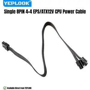 Single CPU Power Cable 8Pin 4+4 EPS/ATX12V for Seasonic FOCUS 550W, 650W, 750W, 850W, 1000W Platinum & Gold Series Modular Power Single CPU Power Cable 8Pin 4+4 EPS/ATX12V for Seasonic FOCUS 550W, 650W, 750W, 850W, 1000W Platinum & Gold Series Modular Power