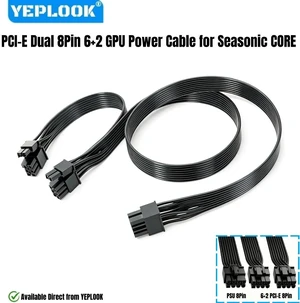YEPLOOK PCI-express Dual 8Pin (6+2) GPU Power Cable for Seasonic CORE GX650/550/500, GC650/550/500, GM650/550/500 Series Modular Powers YEPLOOK PCI-express Dual 8Pin (6+2) GPU Power Cable for Seasonic CORE GX650/550/500, GC650/550/500, GM650/550/500 Series Modular Powers
