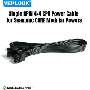 YEPLOOK CPU Power Cable PSU 8Pin to CPU 4+4Pin EPS/ATX12V for Seasonic CORE GX/GM/GC Series 500W, 550W, 650W Modular Powers, 60 CM 18AWG YEPLOOK CPU Power Cable PSU 8Pin to CPU 4+4Pin EPS/ATX12V for Seasonic CORE GX/GM/GC Series 500W, 550W, 650W Modular Powers, 60 CM 18AWG