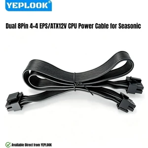 YEPLOOK Dual 8Pin (4+4) EPS/ATX12V CPU Power Cable for Seasonic VERTEX PX-1200/PX-1000/PX-850/PX-750, GX-1200/GX1000/GX-850/GX-750 Power YEPLOOK Dual 8Pin (4+4) EPS/ATX12V CPU Power Cable for Seasonic VERTEX PX-1200/PX-1000/PX-850/PX-750, GX-1200/GX1000/GX-850/GX-750 Power