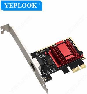 Game PCIe Card 2500Mbps 2.5G Single RJ45 Gigabit Network Card 10/100/1000Mbps RTL8125 Chipset Network Adapter LAN Card
