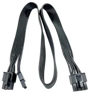 YEPLOOK 6+2 PCIe Single 8Pin Flat 600mm, GPU Power Cable for Corsair AX1600i Titanium, AX1000 Titanium, AX850 Titanium Fully Modular Power Supply