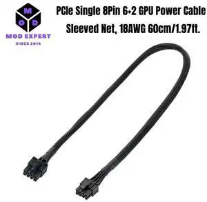 YEPLOOK PCIe 8Pin 6+2Pin Sleeved Net 60CM GPU Power Cable for Corsair RM1000, RM850, RM750, RM650, RM550 RM450 Gold Type 4 Modular Power YEPLOOK PCIe 8Pin 6+2Pin Sleeved Net 60CM GPU Power Cable for Corsair RM1000, RM850, RM750, RM650, RM550 RM450 Gold Type 4 Modular Power