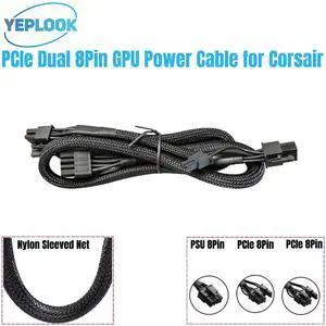 YEPLOOK PCIe Dual 8Pin 6+2Pin Sleeved Net, GPU Cable for Corsair CX850M, CX750M, CX650M, CX600M, CX550M, CX500M, CX450M, CX430M Modulars YEPLOOK PCIe Dual 8Pin 6+2Pin Sleeved Net, GPU Cable for Corsair CX850M, CX750M, CX650M, CX600M, CX550M, CX500M, CX450M, CX430M Modulars