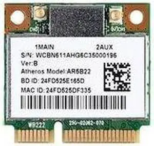 Atheros AR5B22 802.11abgn WIFI WLAN Bluetooth 4.0 Half MINI Card 6235