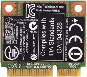 Atheros AR5B22 Killer N1202 300M 802.11a/b/g/n WiFi + BT 4.0 Dual Band Wlan Card